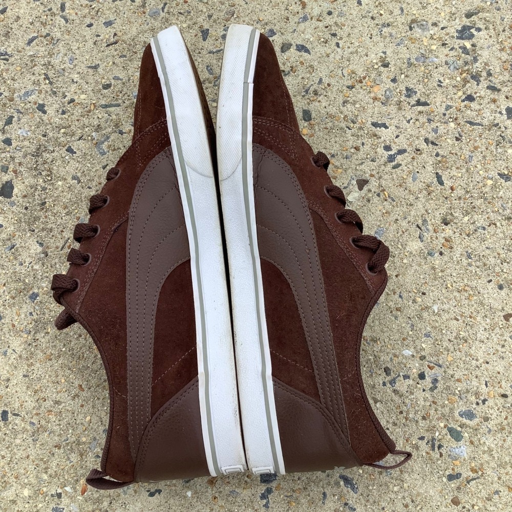 Puma El Ace 2 Mens Chocolate Brown Suede Low Top Sneakers Shoes Size 13